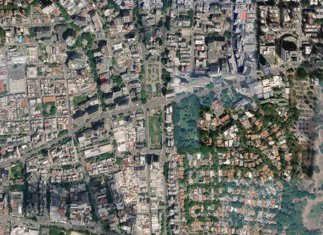 Aerial image of the existing urban context in Altamira, Caracas